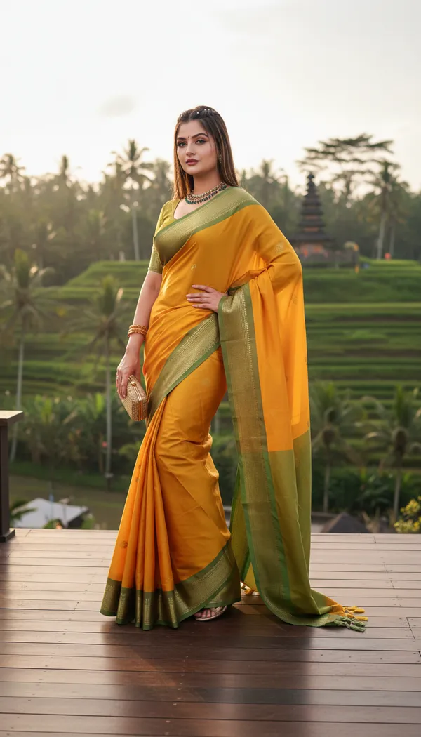 Yellow_Cotton_Silk_Traditional_Saree_With_Running_Blouse_For_Women