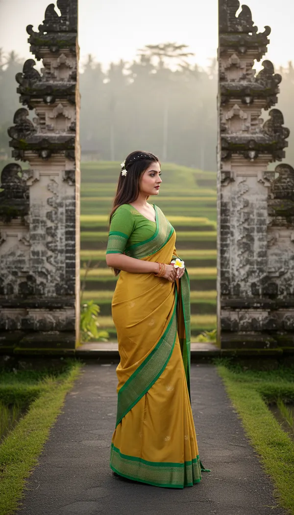 Gold_Cotton_Silk_Traditional_Saree_With_Running_Blouse_For_Women