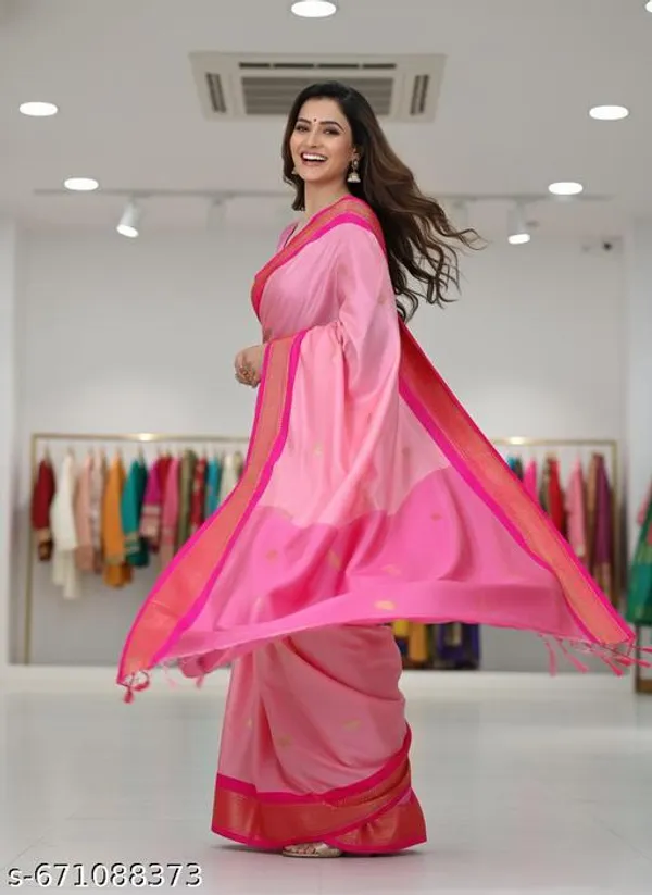 Pink_Cotton_Silk_Traditional_Saree_With_Running_Blouse_For_Women