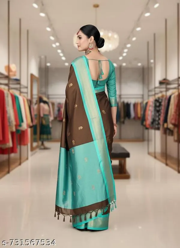 Brown_Cotton_Silk_Traditional_Saree_With_Running_Blouse_For_Women