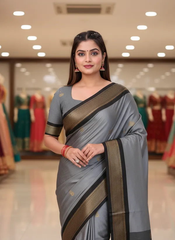 Grey_Cotton_Silk_Traditional_Saree_With_Running_Blouse_For_Women