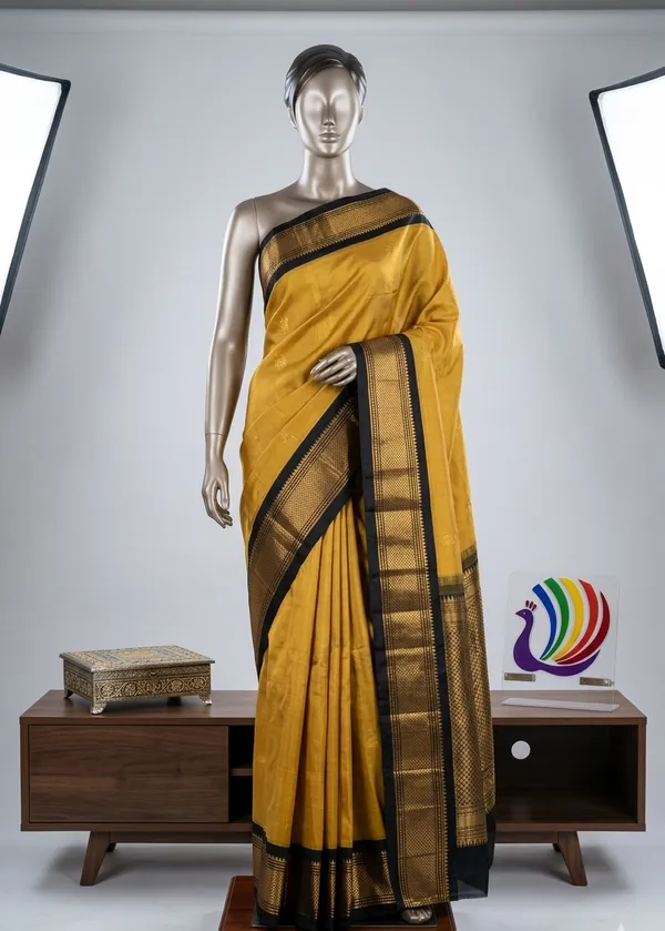 Yellow_Cotton_Silk_Traditional_Saree_With_Running_Blouse_For_Women