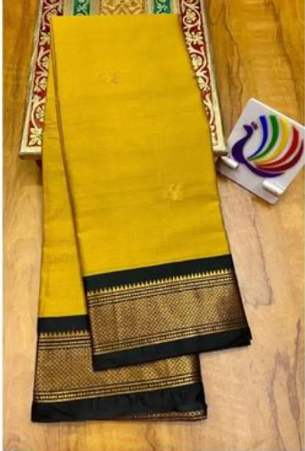 Yellow_Cotton_Silk_Traditional_Saree_With_Running_Blouse_For_Women