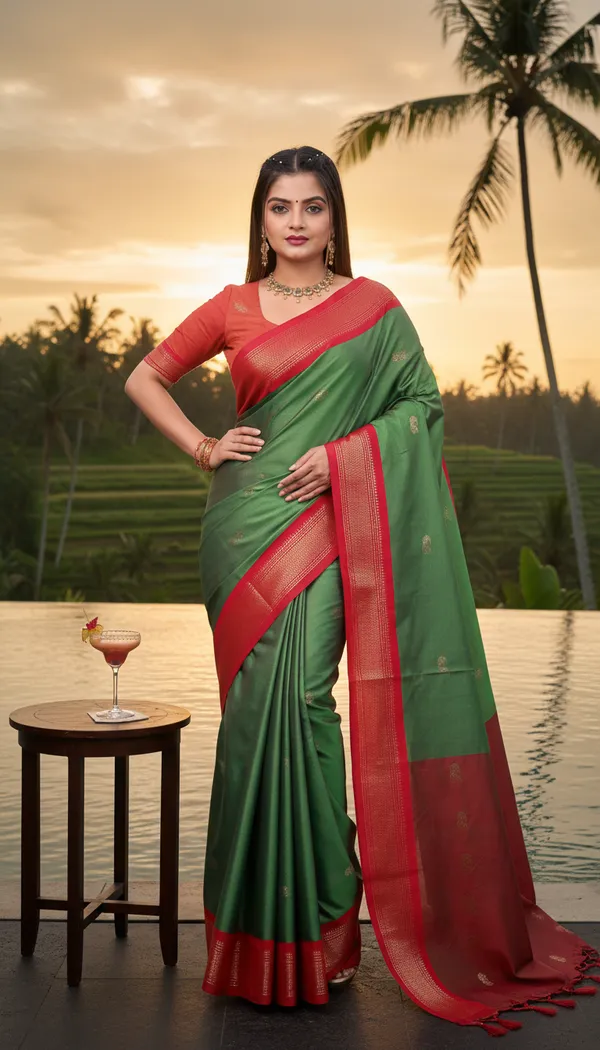 Soft_Green_Cotton_Silk_Traditional_Saree_With_Running_Blouse_For_Women