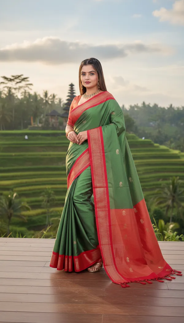 Soft_Green_Cotton_Silk_Traditional_Saree_With_Running_Blouse_For_Women