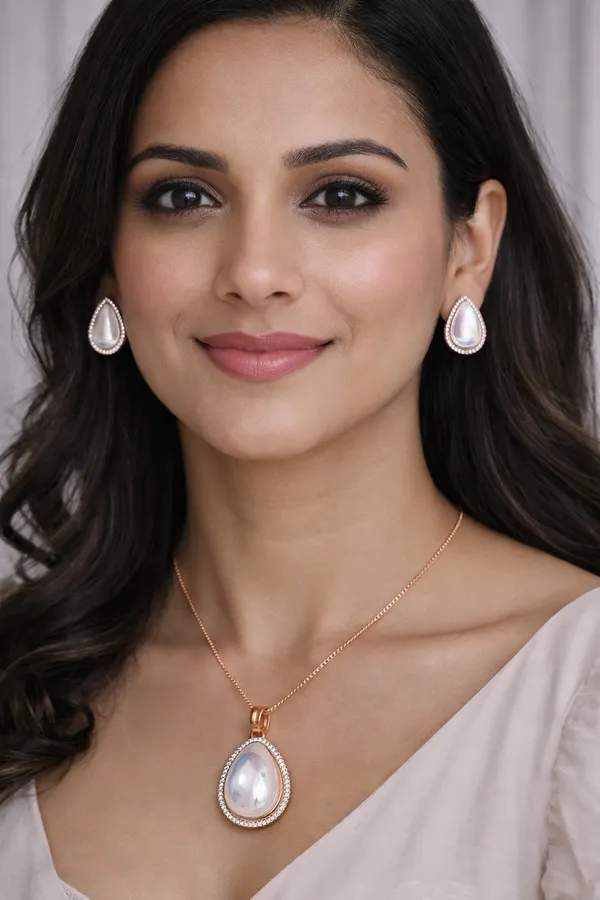 Rose_Gold_Teardrop_Pearl_Pandent_Set
