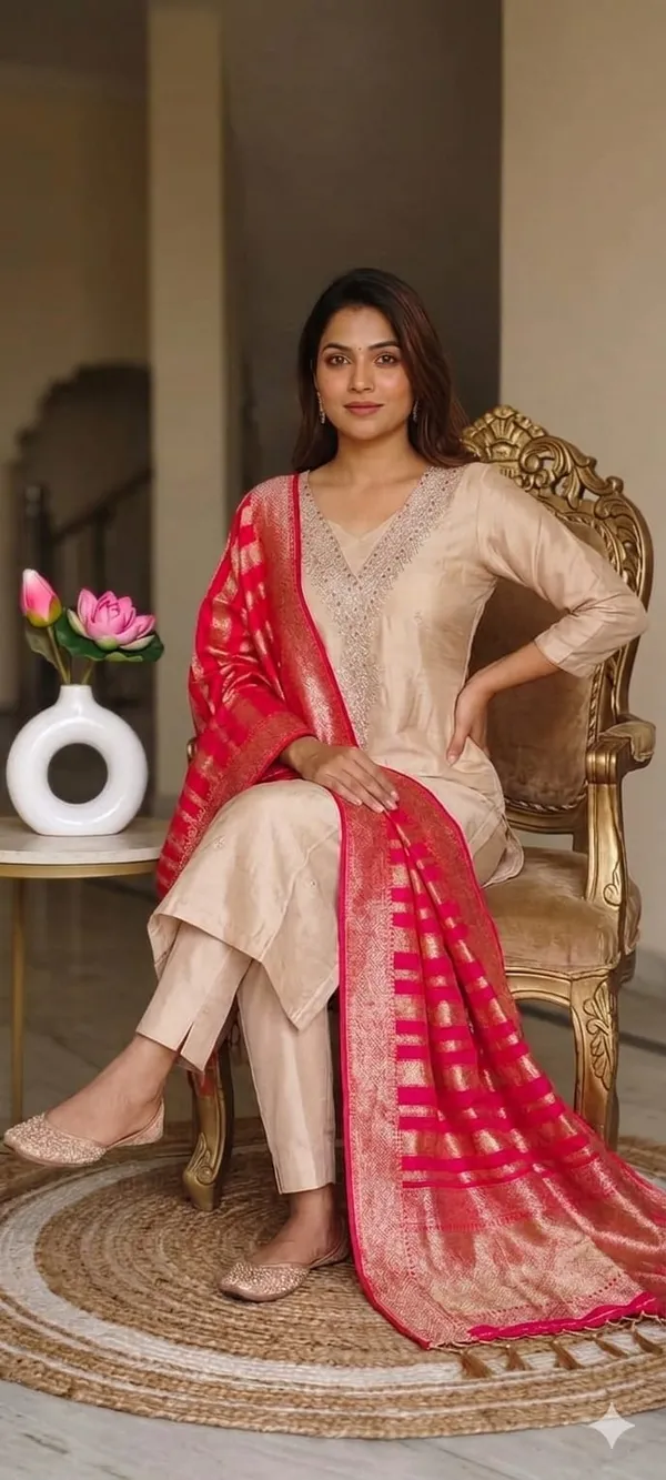 Beige_Embroidered_Unstitched_Suit