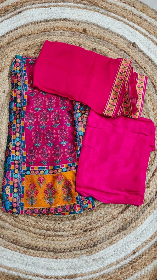 Vibrant_Pink_Ethnic_Unstitched_Suit_Material_Set_With_Dupatta