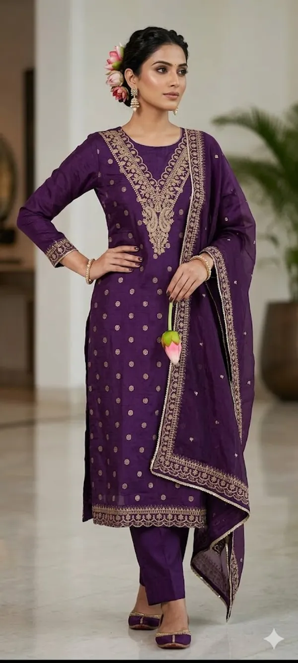 Dola_Silk_Unstitched_Suit_With_Net_Dupatta_With_Embroidery
