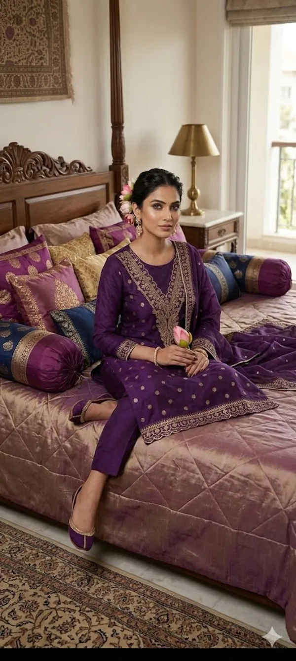 Dola_Silk_Unstitched_Suit_With_Net_Dupatta_With_Embroidery