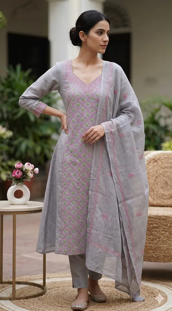 Elegant_Soft_Grey_Chikankari_Full_Jaal_Work_Unstitched_Suit_Material_With_Cotton_Dupatta