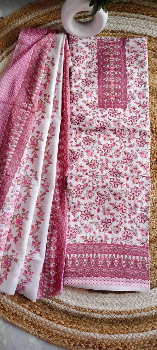 Floral_Elegance_pink_Unstitched_Suit_Material_with_Cotton_Dupatta