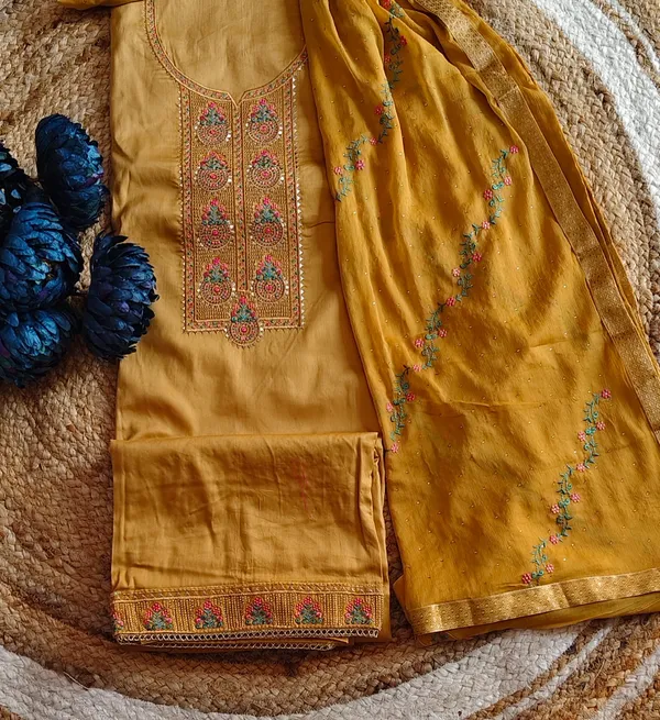 Golden_Embroidered_Unstitched_Suit_Material_With_Dupatta_-_Traditional_Indian_Ethnic_Wear
