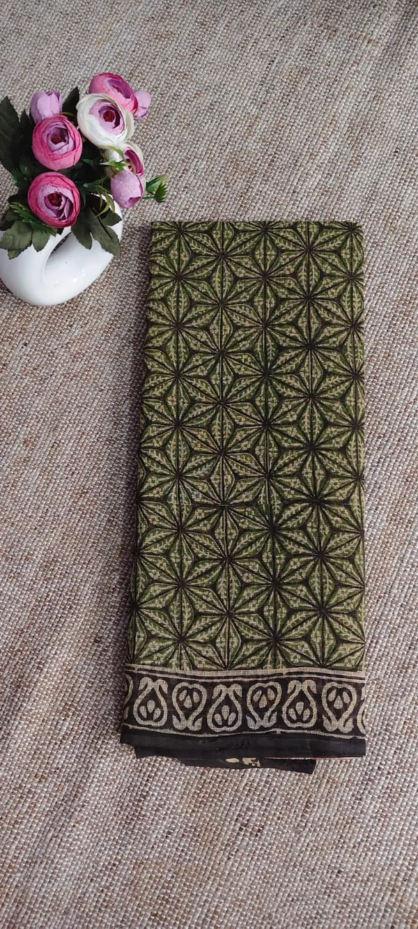 Kota_Doriya_Ajrak_Hand_Block_Saree_With_Cotton_Blouse