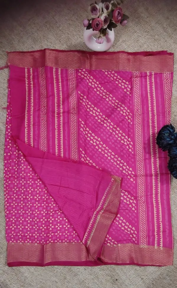 Pink_Viscose_Chanderi_Saree_With_Blouse