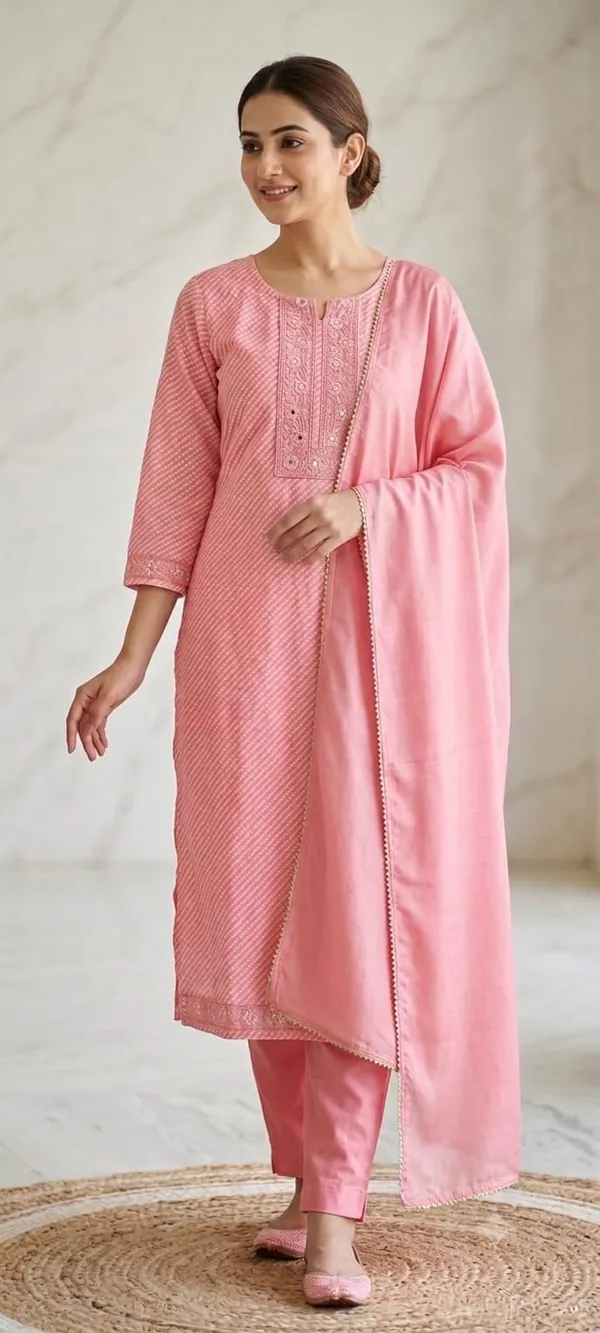 Premium_Pink_Leheriya_Fine_Cotton_Unstitched_Suit_Material_with_Pure_Chiffon_Dupatta_