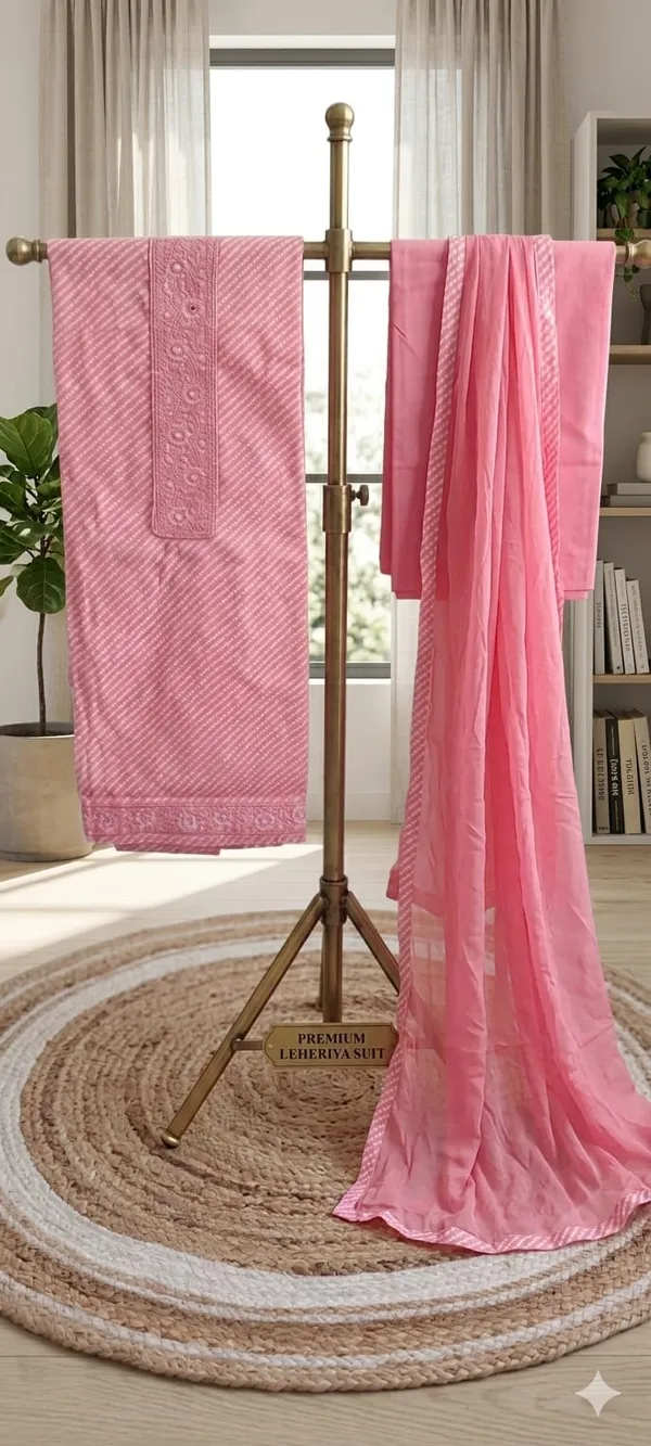 Premium_Pink_Leheriya_Fine_Cotton_Unstitched_Suit_Material_with_Pure_Chiffon_Dupatta_