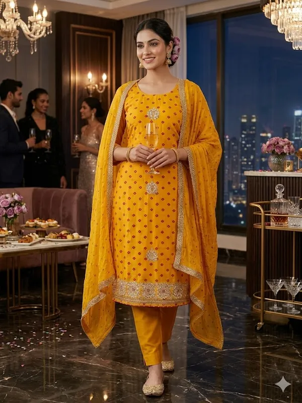 Silk_Bandhej_Unstitched_Suit_With_Dupatta