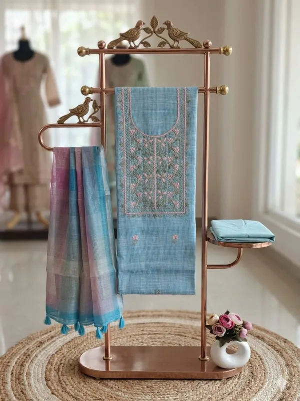 Sky_Blue_Embroidered_Doyira__Unstitched_Suit_Material_with_Doriya_Dupatta