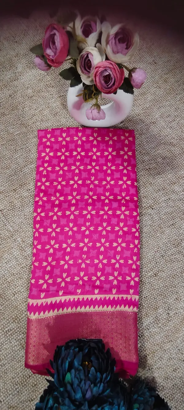 Pink_Viscose_Chanderi_Saree_With_Blouse