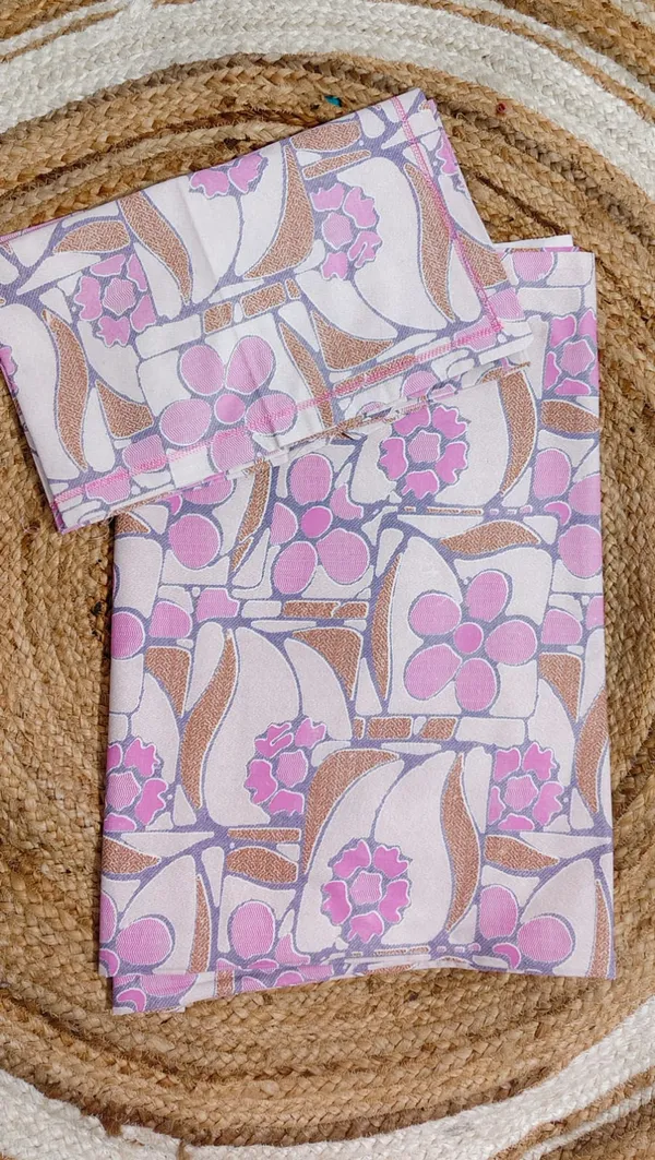 Pink_Floral_Print_Double_Bedsheet_With_Pillow_Covers