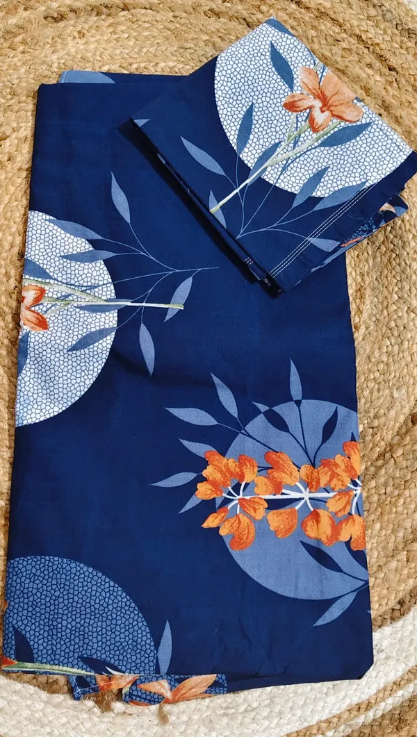 Navy_Blue_Floral_Cotton_Double_Bed_Bedsheet_With_Pillow_Covers