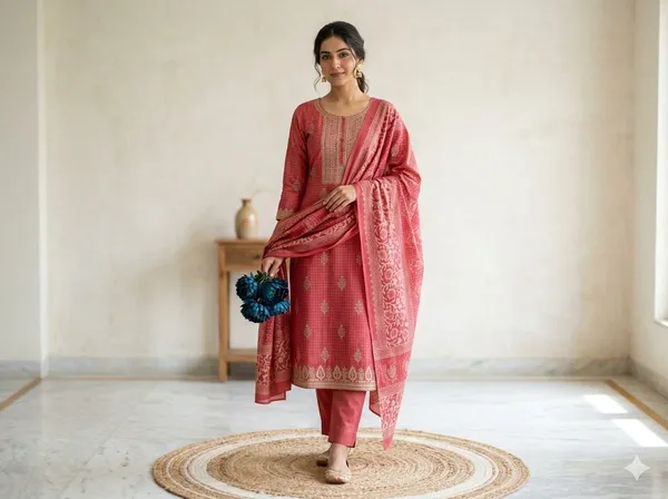 Pink_Embroidered_Unstitched_Chanderi_Unstitched_Suit_Material_With_Musin_Dupatta