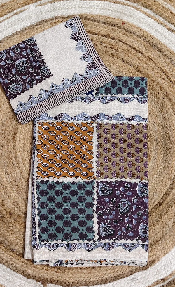 Handcrafted_Patchwork_Print_Cotton_Bedspread_With_Matching_Pillow_Covers_-_Traditional_Block_Print_Design