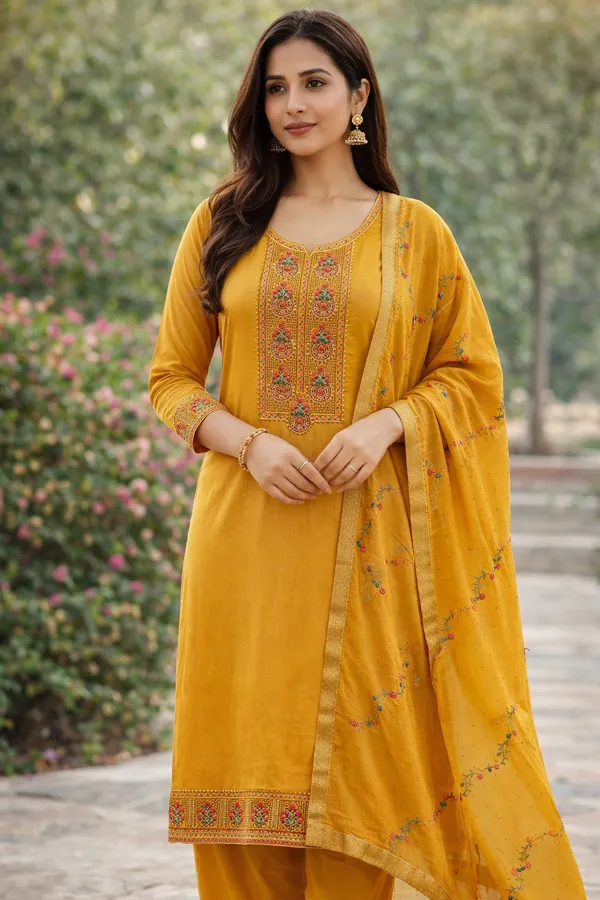Golden_Embroidered_Unstitched_Suit_Material_With_Dupatta_-_Traditional_Indian_Ethnic_Wear
