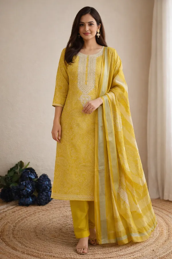 Yellow_Golden_Embroidered_Linen_Ethnic_Salwar_Unstitched_Suit_Unstitched_Unstitched_Suit_Material