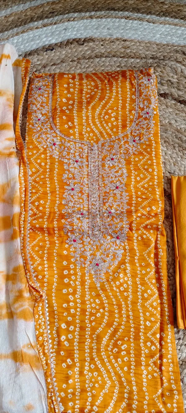 Mustard_Yellow_AnUnstitched_Ethnic_Unstitched_Suit_Material_With_Dupatta