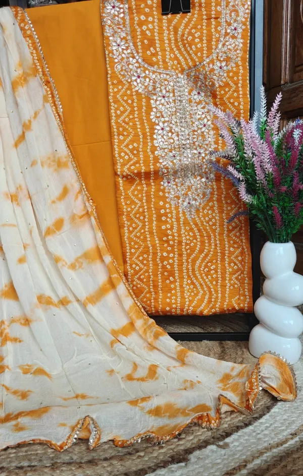Mustard_Yellow_AnUnstitched_Ethnic_Unstitched_Suit_Material_With_Dupatta