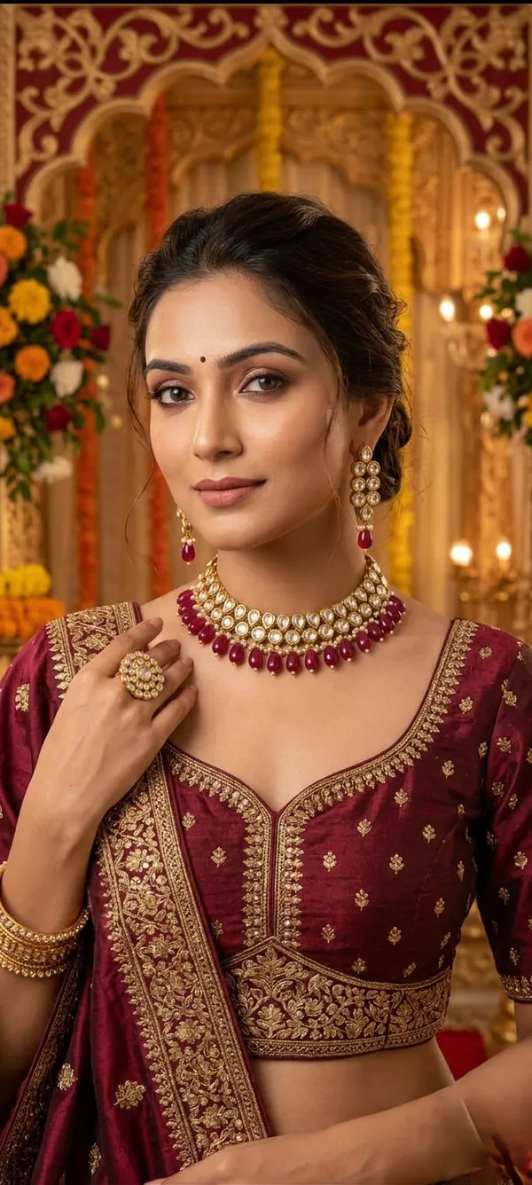 Traditional_Kundan_Polki_Necklace_Set_With_Ruby