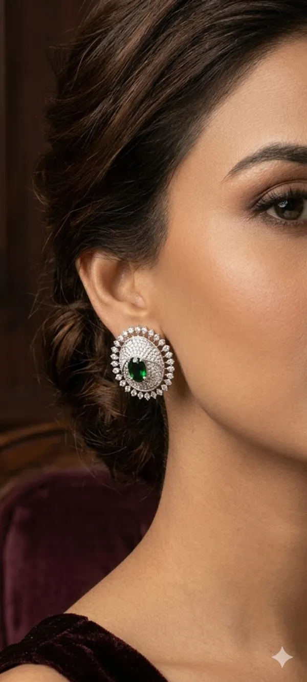 Elegant_Oval_Green_Ad_Pendant_Set_With_Matching_Earrings