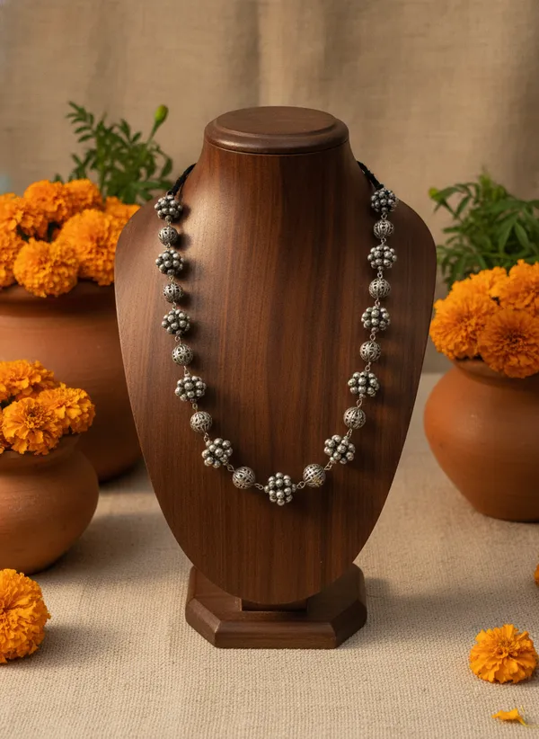 Silver_Oxidised_Beaded_Mala_for_Women