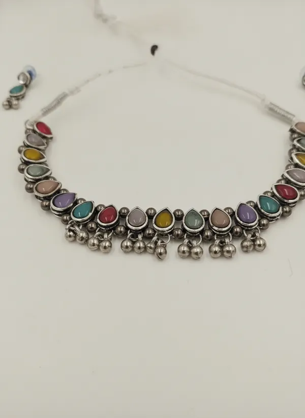 Multicolour_Oxidised_Finish_Necklace_Set_for_Women