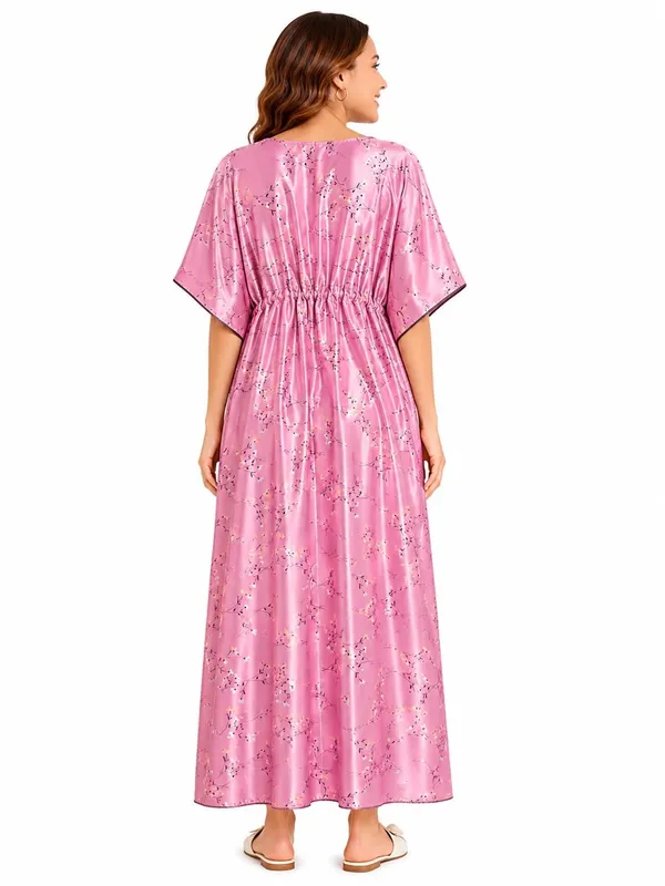 Women_S_Italian_Satin_Kaftan_Nightgown_Floral_Print_V_Neck_Lounge_Dress_With_Adjustable_Drawstring_Waist_Loose_Fit_Sleepwear_House_Dress_Free_Size