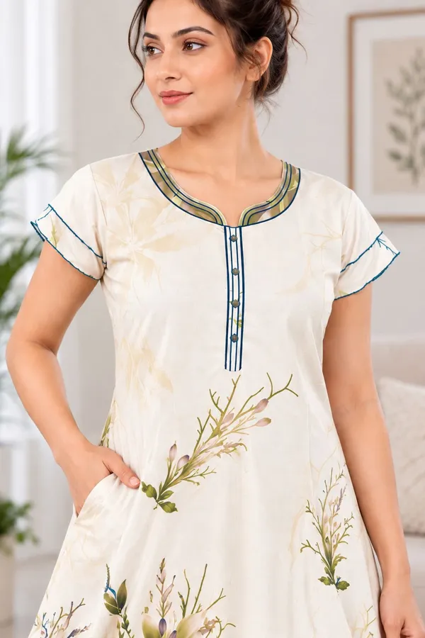 Didi_Nightwear_Women�s_Rayon_Satin_Printed_Night_Gown_with_Frill_Sleeves