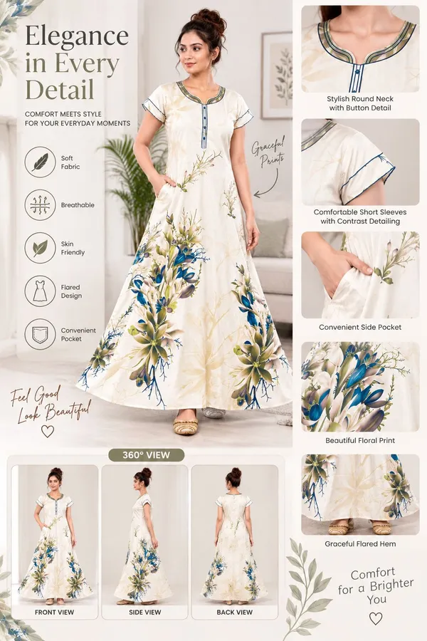 Didi_Nightwear_Women�s_Rayon_Satin_Printed_Night_Gown_with_Frill_Sleeves
