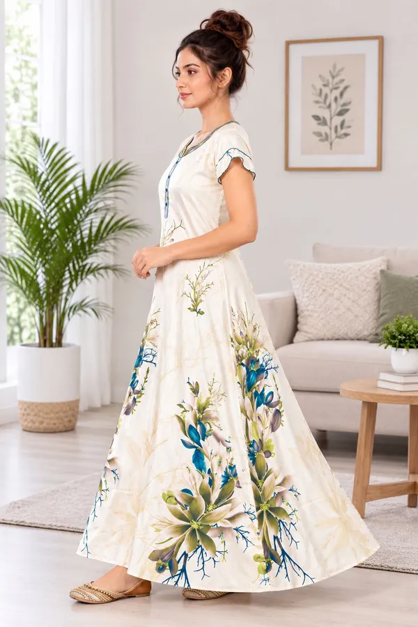 Didi_Nightwear_Women�s_Rayon_Satin_Printed_Night_Gown_with_Frill_Sleeves