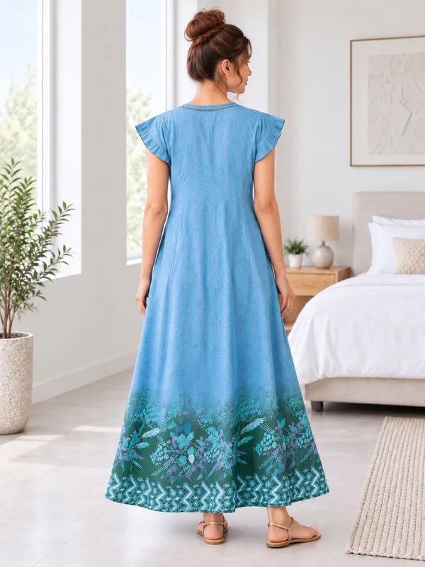 Didi_Nightwear_Women�s_Rayon_Satin_Printed_Night_Gown_with_Frill_Sleeves