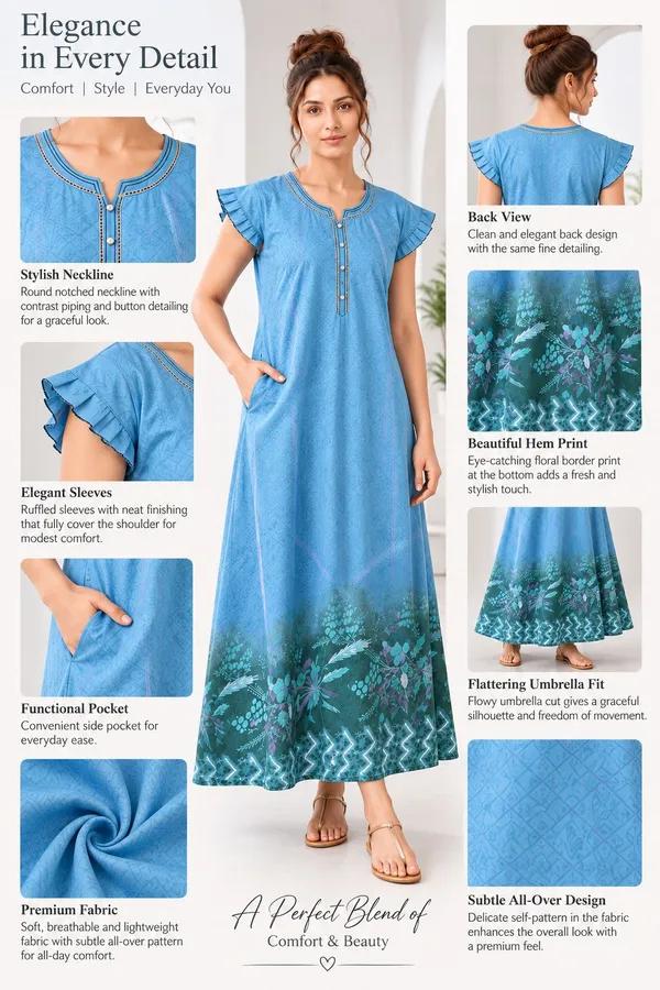 Didi_Nightwear_Women�s_Rayon_Satin_Printed_Night_Gown_with_Frill_Sleeves