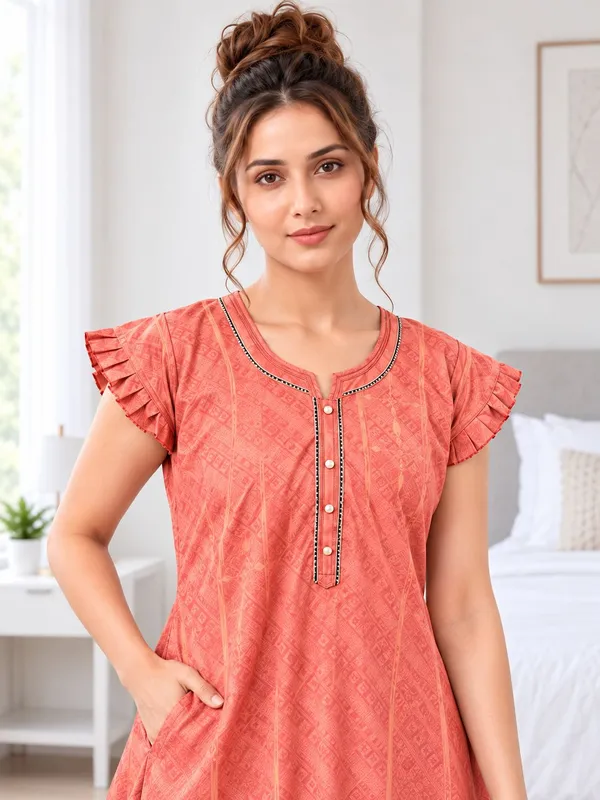 Didi_Nightwear_Women�s_Rayon_Satin_Printed_Night_Gown_with_Frill_Sleeves