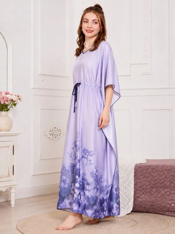 Women�s_Premium_Rayon_Satin_Kaftan_Nighty_�_Floral_Printed_Nightwear