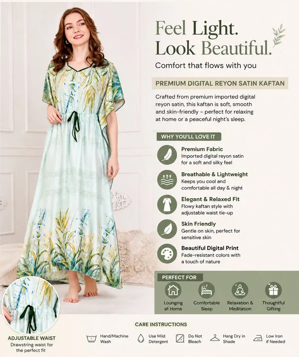 Women�s_Premium_Rayon_Satin_Kaftan_Nighty_�_Floral_Printed_Nightwear