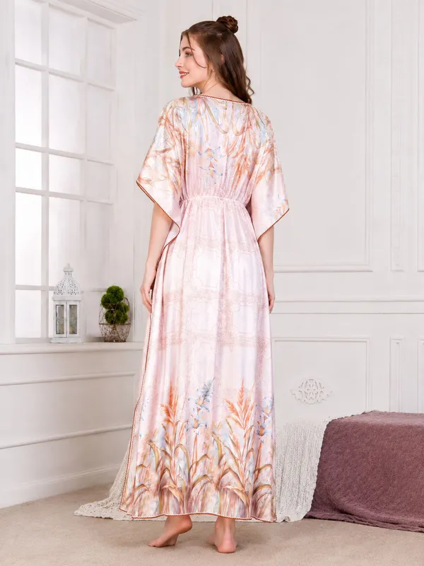 Women�s_Premium_Rayon_Satin_Kaftan_Nighty_�_Floral_Printed_Nightwear