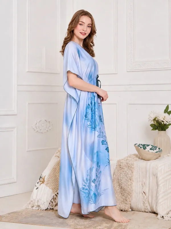 Women�s_Premium_Rayon_Satin_Kaftan_Nighty_�_Floral_Printed_Nightwear