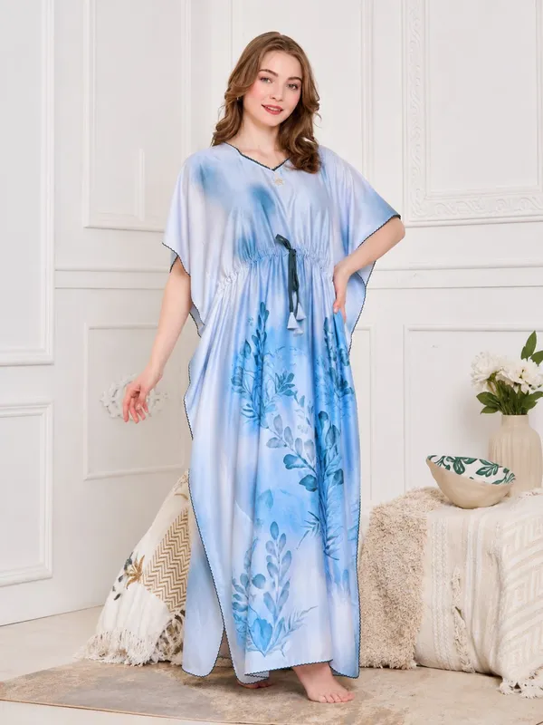 Women�s_Premium_Rayon_Satin_Kaftan_Nighty_�_Floral_Printed_Nightwear