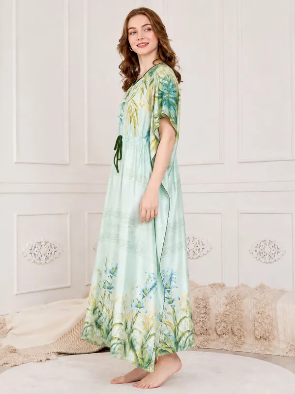 Women�s_Premium_Rayon_Satin_Kaftan_Nighty_�_Floral_Printed_Nightwear