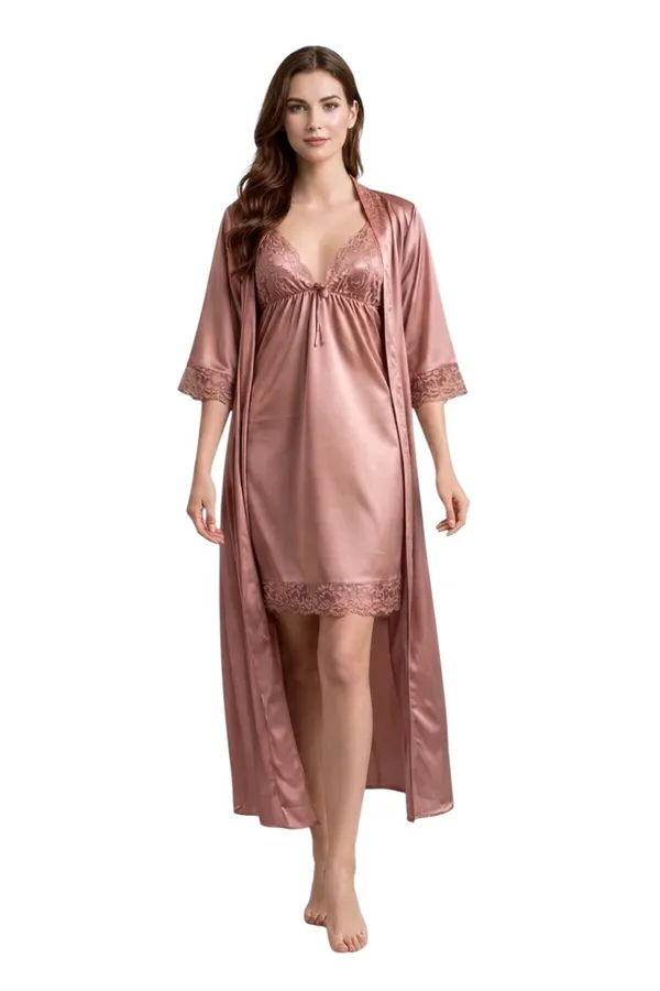 Women_Satin_Nighty_with_Robe_Set_|_Soft_Silk_Night_Dress_for_Women_|_Lace_Trim_Sleepwear_|_Bridal_Honeymoon_Nightwear_|